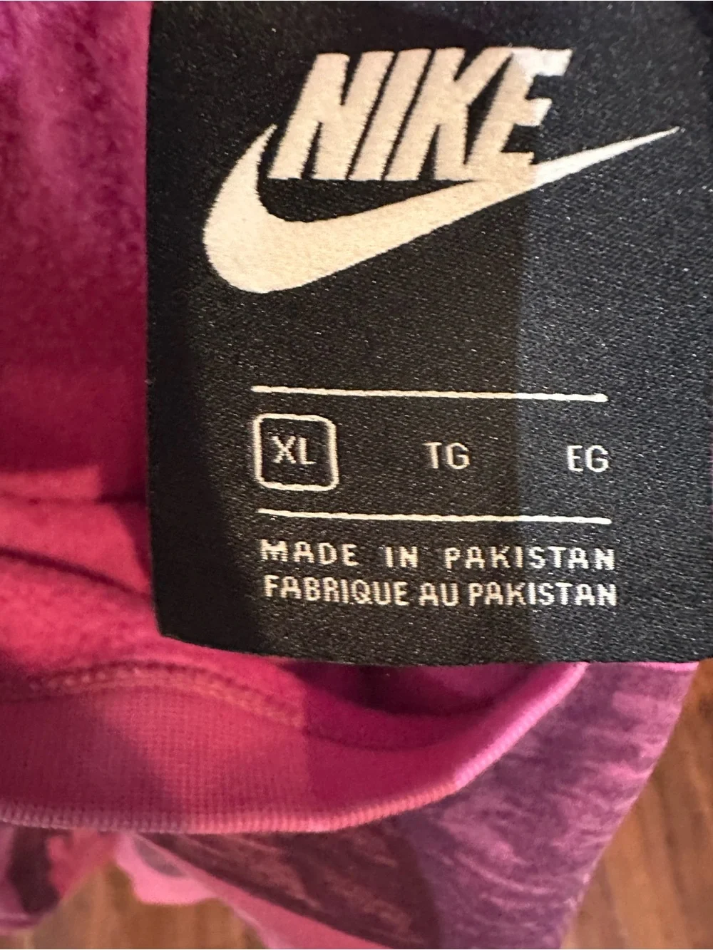 Nike Pink Crewneck Sweater with Dark Logo Print